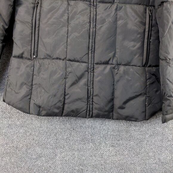 Steve & Barry's Double Down Puffer Jacket Womens Size L Black Full Zip #961124 - Picture 8 of 14